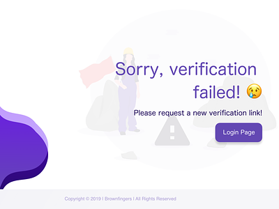 Email Verification Failure error error 500 error page landing page design web design