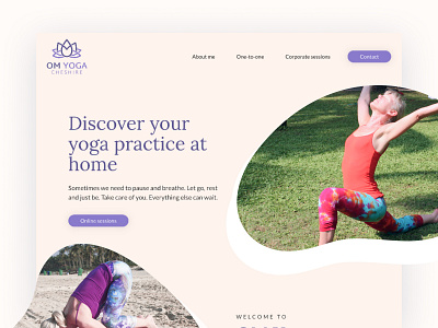 OM Yoga Cheshire website and branding design