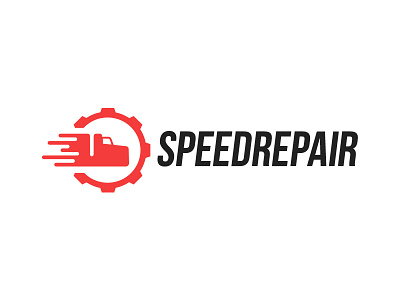 SpeedRepair auto cargo delivery design logo repair speed truck