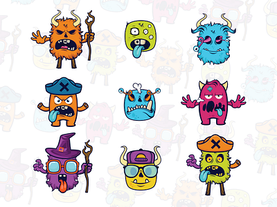 Tutorial - Create Halloween Monsters character creation creature cute game halloween illustration monster pack template tshirt