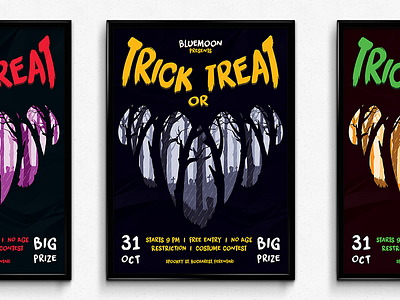 Trick or Treat candy flyer halloween illustration monster poster treat trick