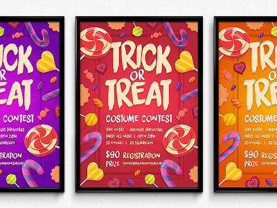 Candy Halloween Poster candy design flyer halloween illustration poster sweet