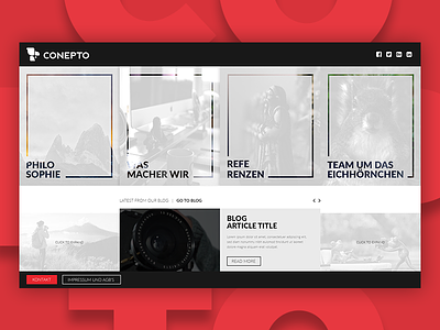 Conepto Agency - Website agency concept design marketing portfolio presentation ui ux website