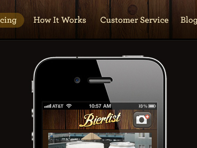 iPhone App dark freshthrills grain iphone navigation wood