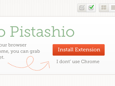 Extension Upsell arrow button check chrome dotted extension icon