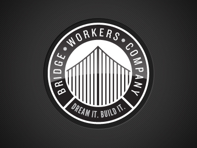Bridge Workers Company Logo bridge build dream logo seal shine