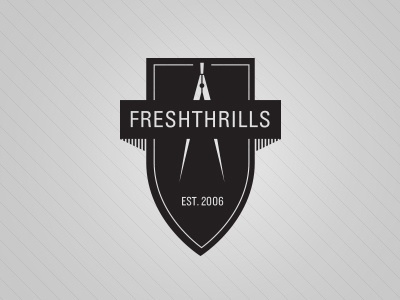 Freshthrills Logo black caliper flat freshthrills logo shield