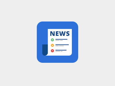 Designers News App Icon flat icon news newspaper