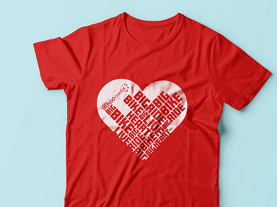 Heart & Stroke Big Bike Ride T Shirt Design heart red screen print t shirt typography