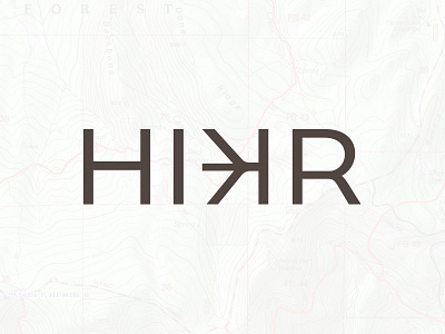 HIKR logo arrow direction logo typography