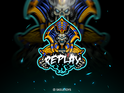 KEL THUZAD cartoon character design esportlogo esports icon illustration logo mascot mascot character skull art skull logo streamer twitch twitch logo warcraft