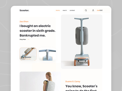 Scooter Product 2020 trend 2020 trends creative design design dribbbble e commerce website landing page landing page concept product design scooter product scooter product scooter product website scooter product website typography ui ux web ui design