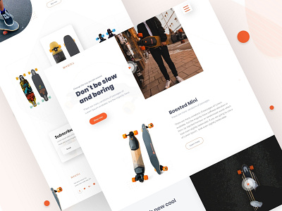 BOOSTED - Skateboard Landing Page