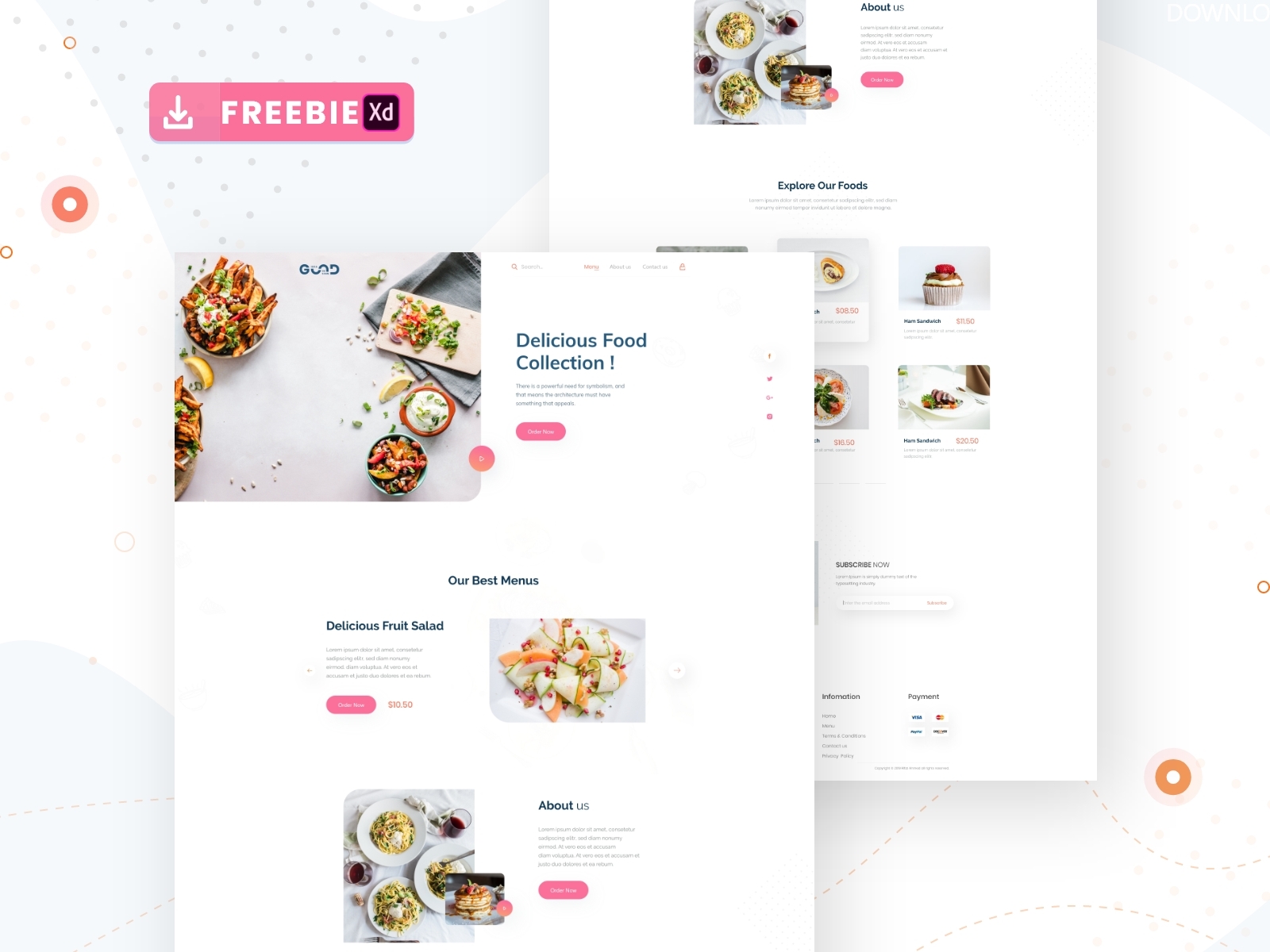 Food Landing Page by Rifath on Dribbble