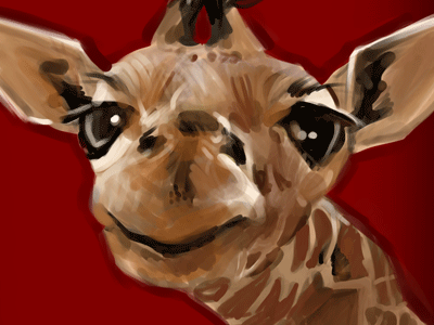 Babygiraffe animal baby digital giraffe paint