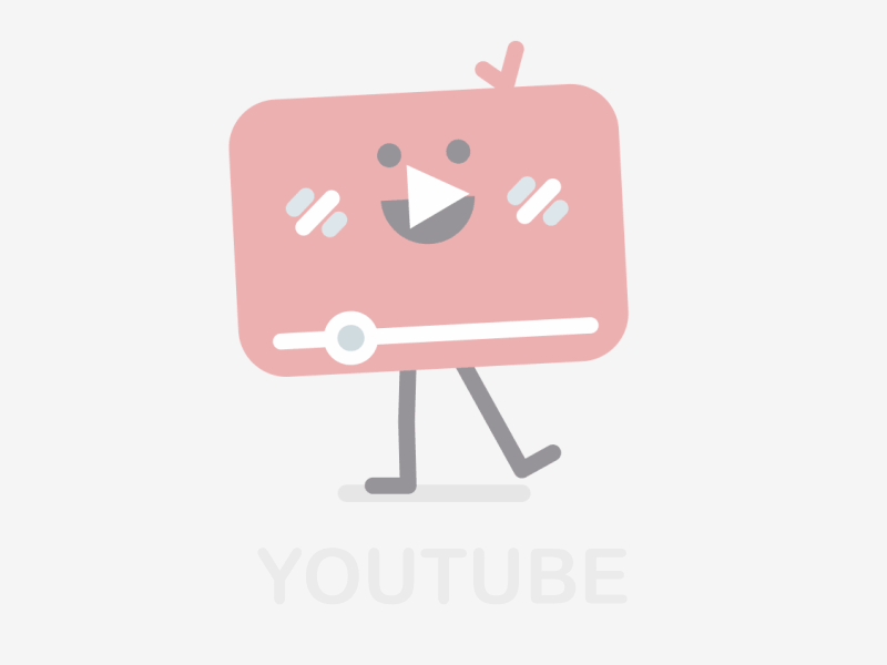 Youtube dance animation 2d character design cute dance emoji explainer flat happy icon motion graphics sticker youtube