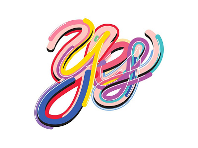 Yes art brand branding design graphic design identity illustration lettering logo mobile type typography vector