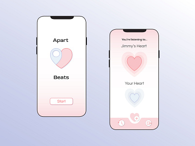 Apart Beats app design flat illustration minimal ui ux vector