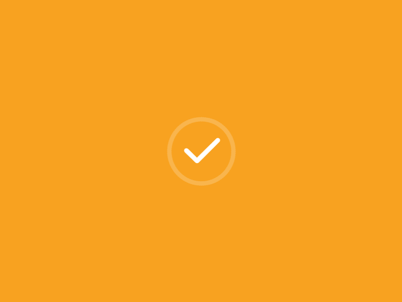 Add Remove animation check circle clean minimal motion off on orange rebound simple ui