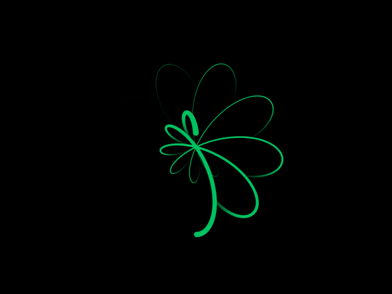 Flower after effects animation green loading loop motion radial spirograph