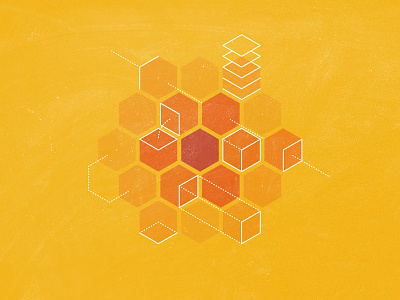 Advanced Algorithms algorithm cube hexagons honey comb illustrator isometric lines math photoshop tech warm