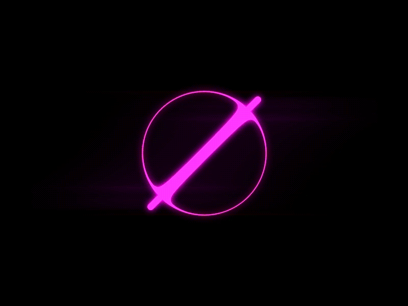 Zaturn after effects animation c4d loop neon rings saturn space
