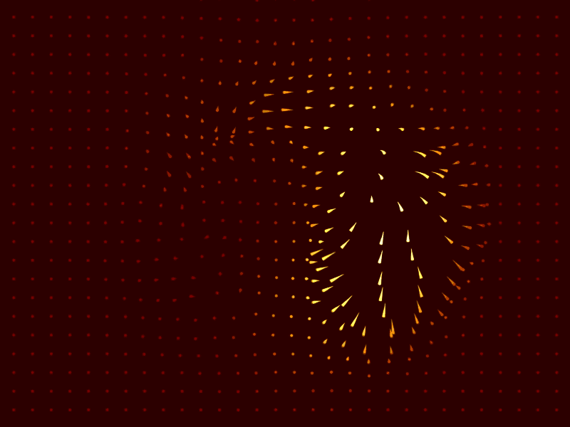 Under the Grid abstract after effects animation c4d dots fire grid loop spikes