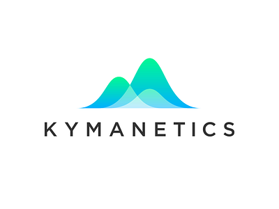 Kymanetics Logo branding curves gradient logo icon identity illustrator logo logo design micro nano science smooth vector wave waves