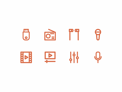 Multimedia icon set design design icon icon icon a day icon app icon design icon inspiration icon packs icon set iconography illustration line icon pixel perfect icon vector icon vectordesign