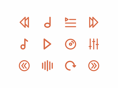 Multimedia icon set