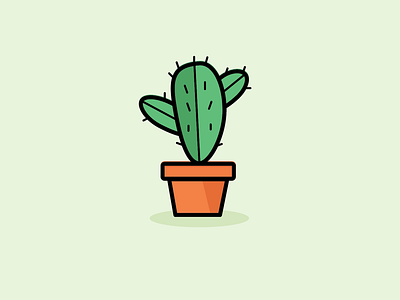 Cactus Filled Line Icon