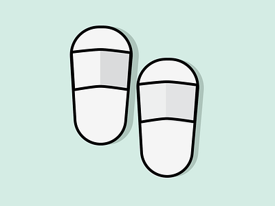 Hotel Sandals Filled Line Icon