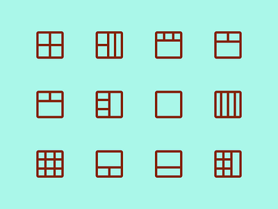 Grid icons line design icon icon a day icon app icon design icon set illustration line icon pixel perfect icon vector vector icon