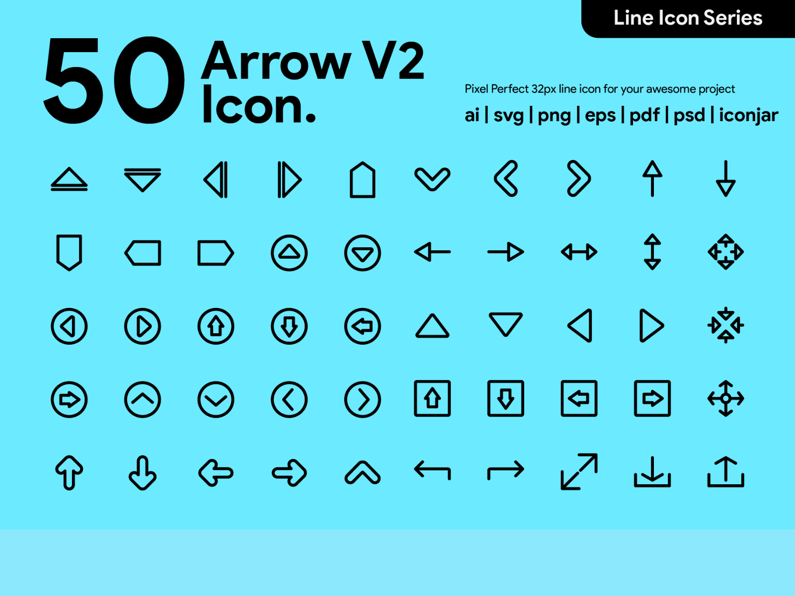 App icons design idea #233: Kawaicon - 50 Arrow Line Icon