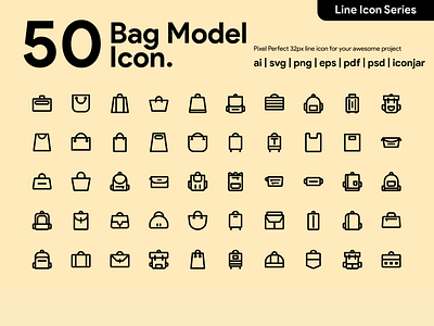 Kawaicon - 50 Bag Model Line Icon