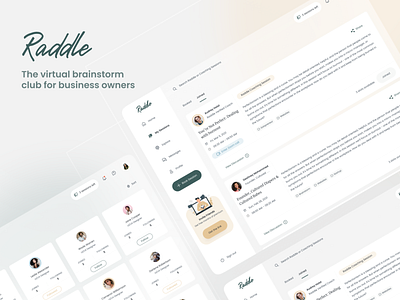 Raddle community dashboard design dashboard ui design ui ux webdesign website