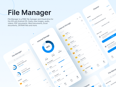 File Manager UI app dashboard ui file manager interface mobile ui ui mobile app ux