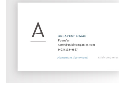 Business Card Concept (One Side) business card identity logo typography