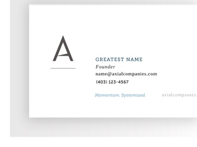Business Card Concept (One Side)