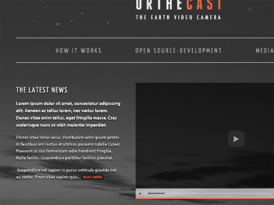 UC Web Concept II black and white grey identity orange web design