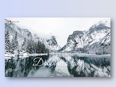 Dobbiacco lake adobe design adobexd design design inspiration italian ui ux winter