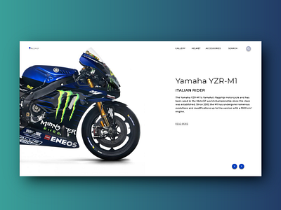 Yamaha of Valentino Rossi adobe design adobexd design design inspiration moto motogp ui userinterface ux webdesign website design