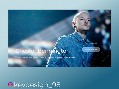 Tribute to Chester Bennington adobe design adobexd linkin park ui ux