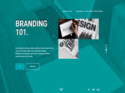 Another Gif from a header design. branding design gif media ux website