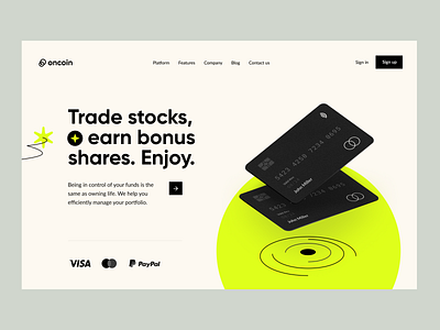 Oncoin: product page finance fintech header homepage landing page product design visual design visual identity web design webdesign website