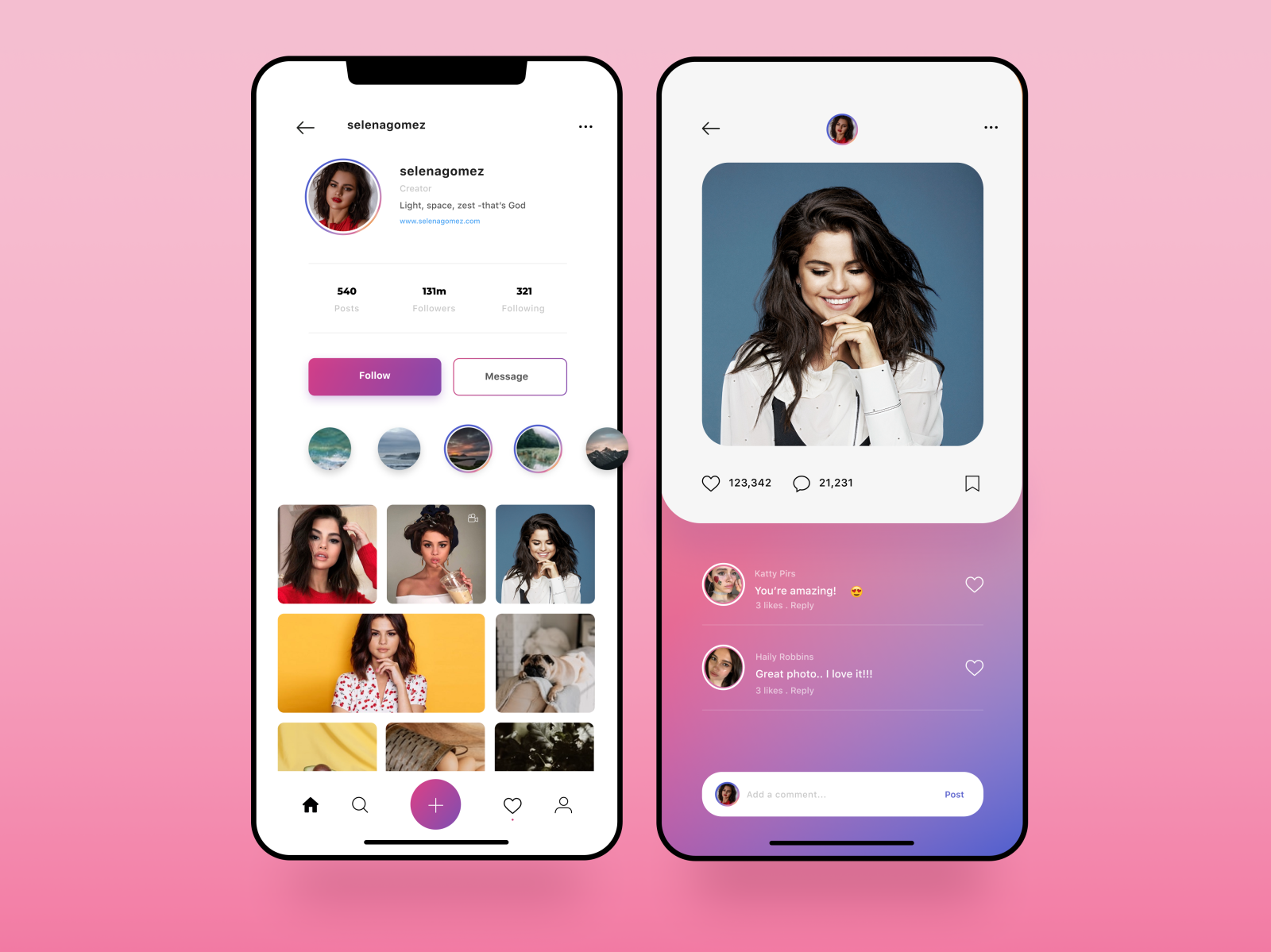 Redesign for Instagram by Daniella on Dribbble