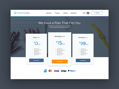 Pricing Cards card cta landing page payment pricing product ui ux