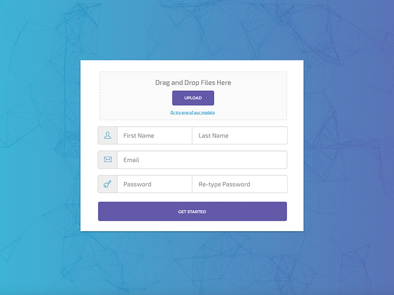 Sign Up Page by Kyle Byrd on Dribbble