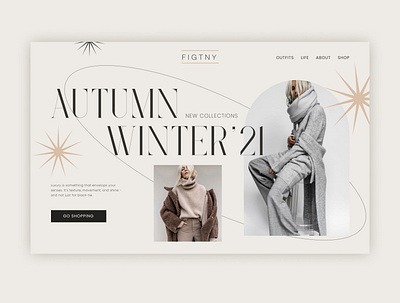 FIGTNY Webpage concept branding concept design shop ui ux web webdesign website