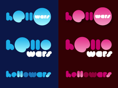 Hello Wars Logo Concepts brand bright color concept cutesy font fun lettering logo mark type typography